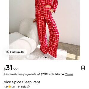 Florence by Mills Red Plaid Sleep Pants